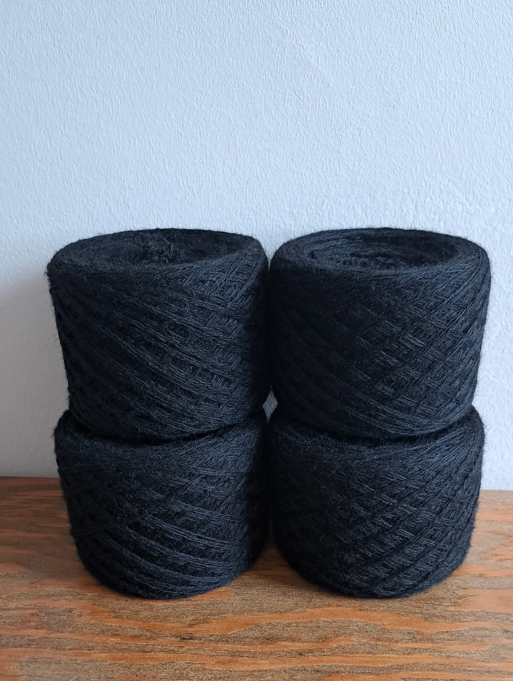 100% Wool Black DK Yarn, 400g